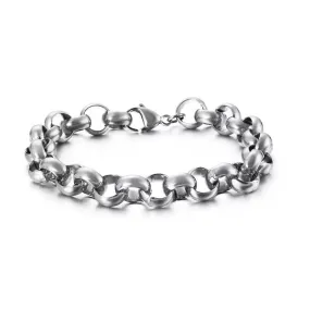 Stainless Steel 12mm Roly Poly Chain Bracelet