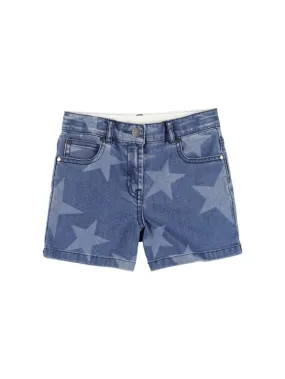 Stella McCartney Kids   Printed organic denim shorts 