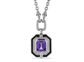 Sterling Silver & Amethyst Necklace