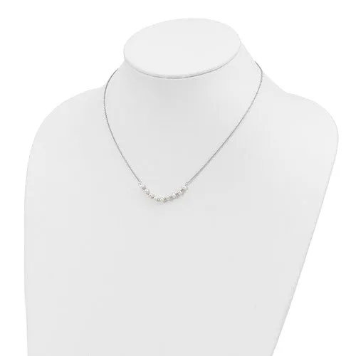 Sterling Silver Freshwater Cultured Pearl 16.5" Necklace