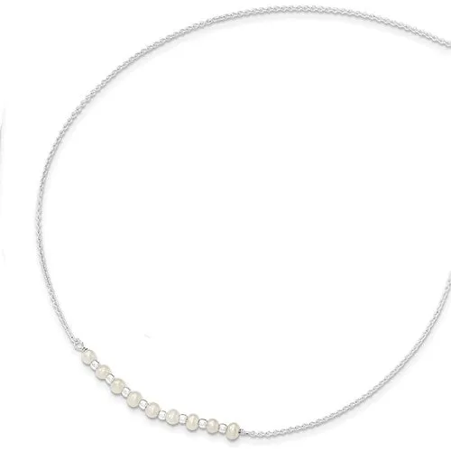 Sterling Silver Freshwater Cultured Pearl 16.5" Necklace