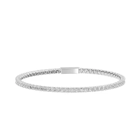 Tennis Bracelet with 3.00ct of Laboratory Grown Diamonds in Sterling Silver and Platinum