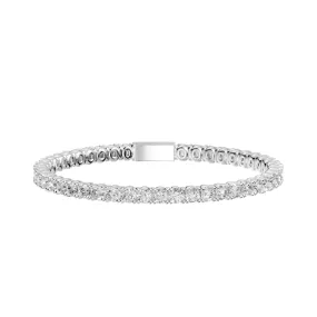 Tennis Bracelet with 7.00ct of Laboratory Grown Diamonds in Sterling Silver and Platinum