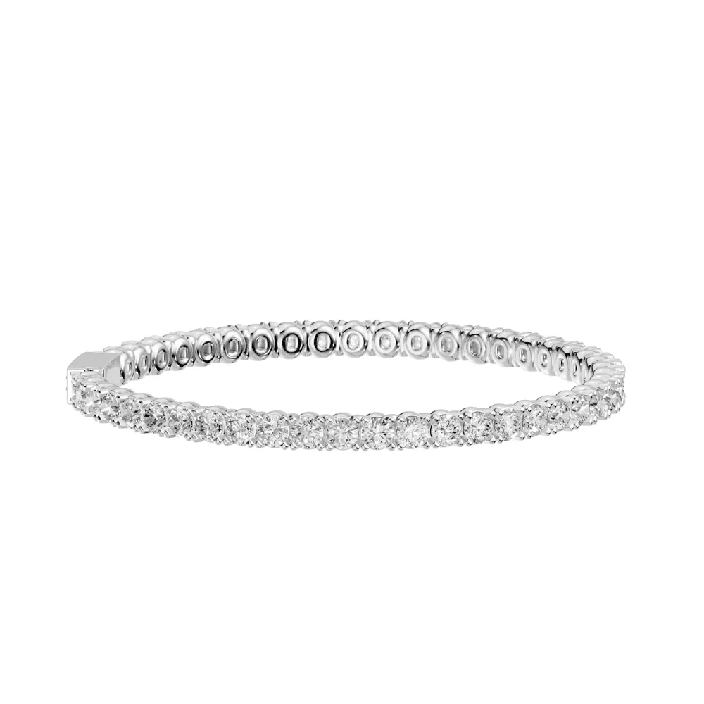 Tennis Bracelet with 7.00ct of Laboratory Grown Diamonds in Sterling Silver and Platinum