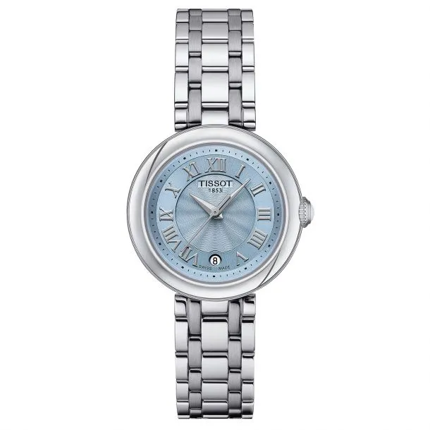 Tissot Bellissima Wristwatch, Blue Mother of Pearl Dial, 26mm (T1260101113300)