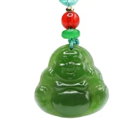 Tranquil Hetian Jade Maitreya Buddha Pendant