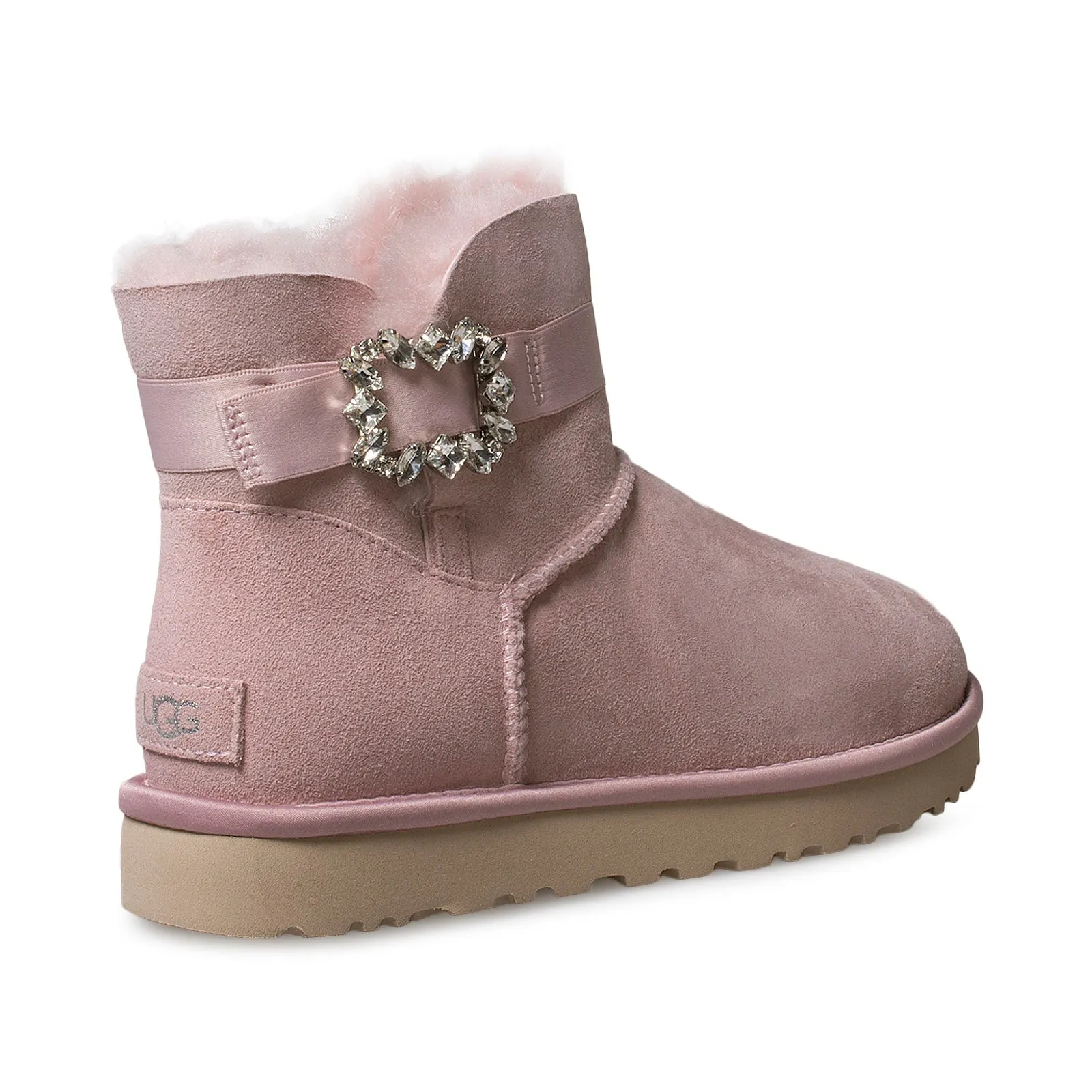 UGG Mini Side Brooch Pink Crystal Boots - Women's