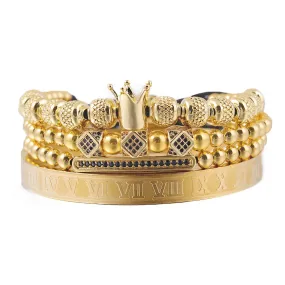 Unisex Royal King Luxury Bracelet 4pc/Set