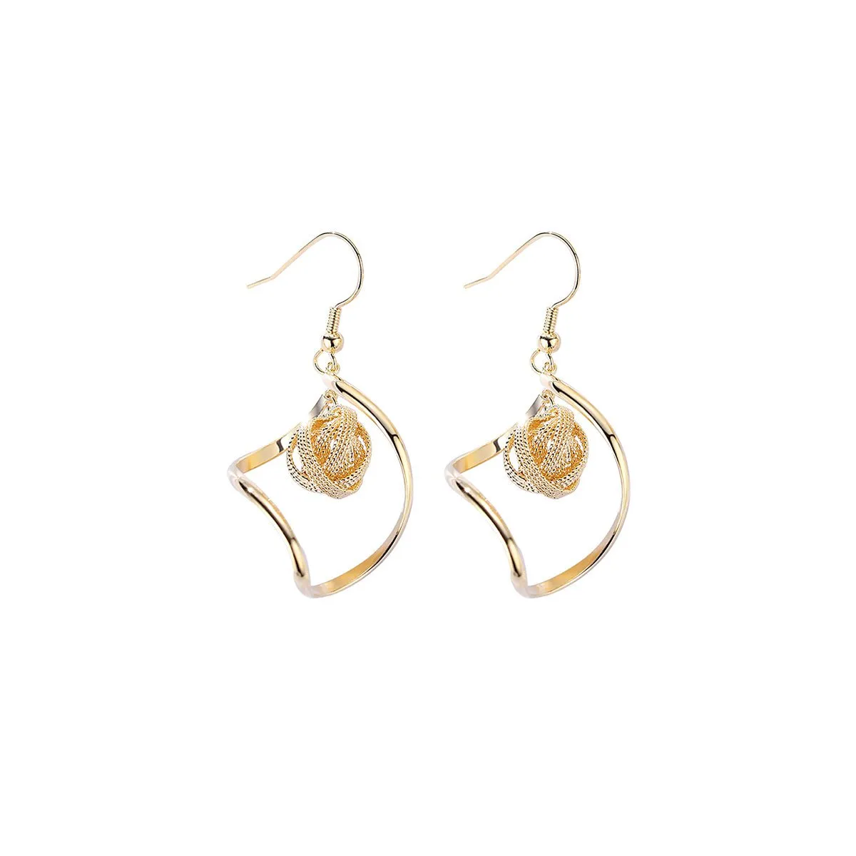 Venus Sphere Gold Earrings