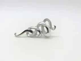 Vintage AJC Swirly Silver Brooch