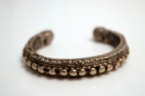 Vintage Bedouin Saudi or Yemeni Cuff with Flattened Bosses