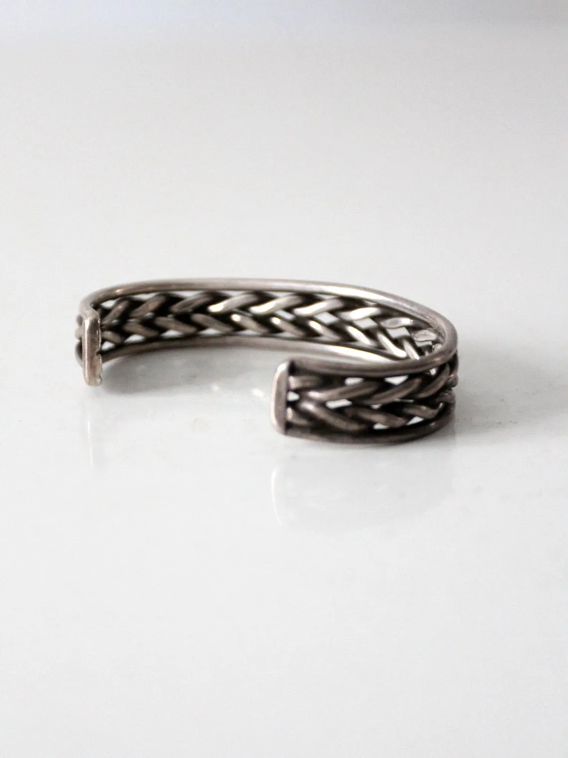 vintage braided metal cuff