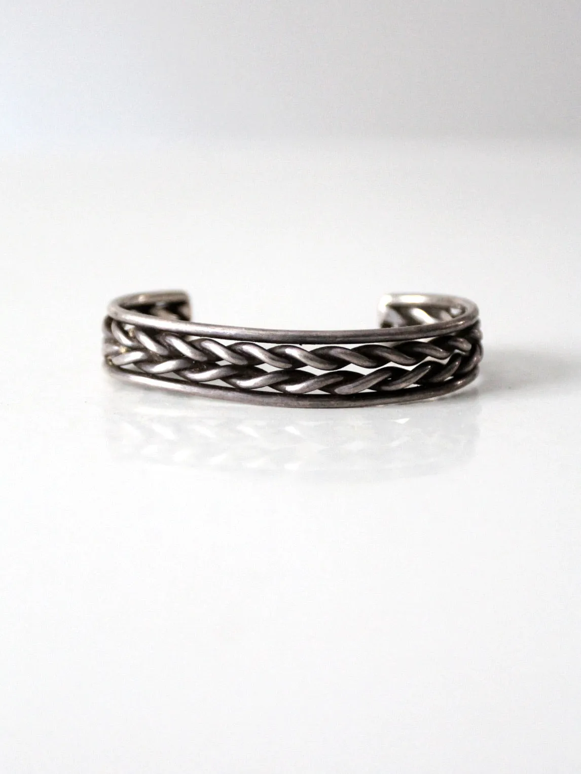 vintage braided metal cuff