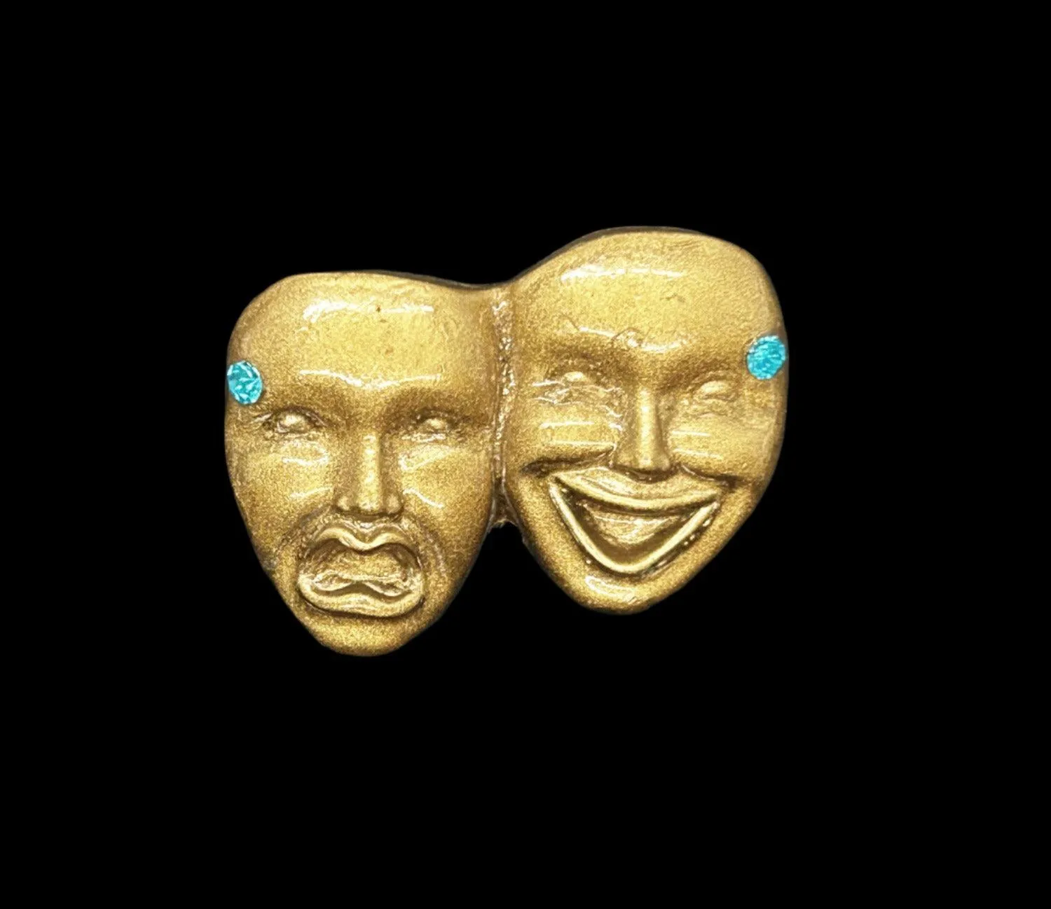 Vintage Handmade Comedy and Tragedy Brooch