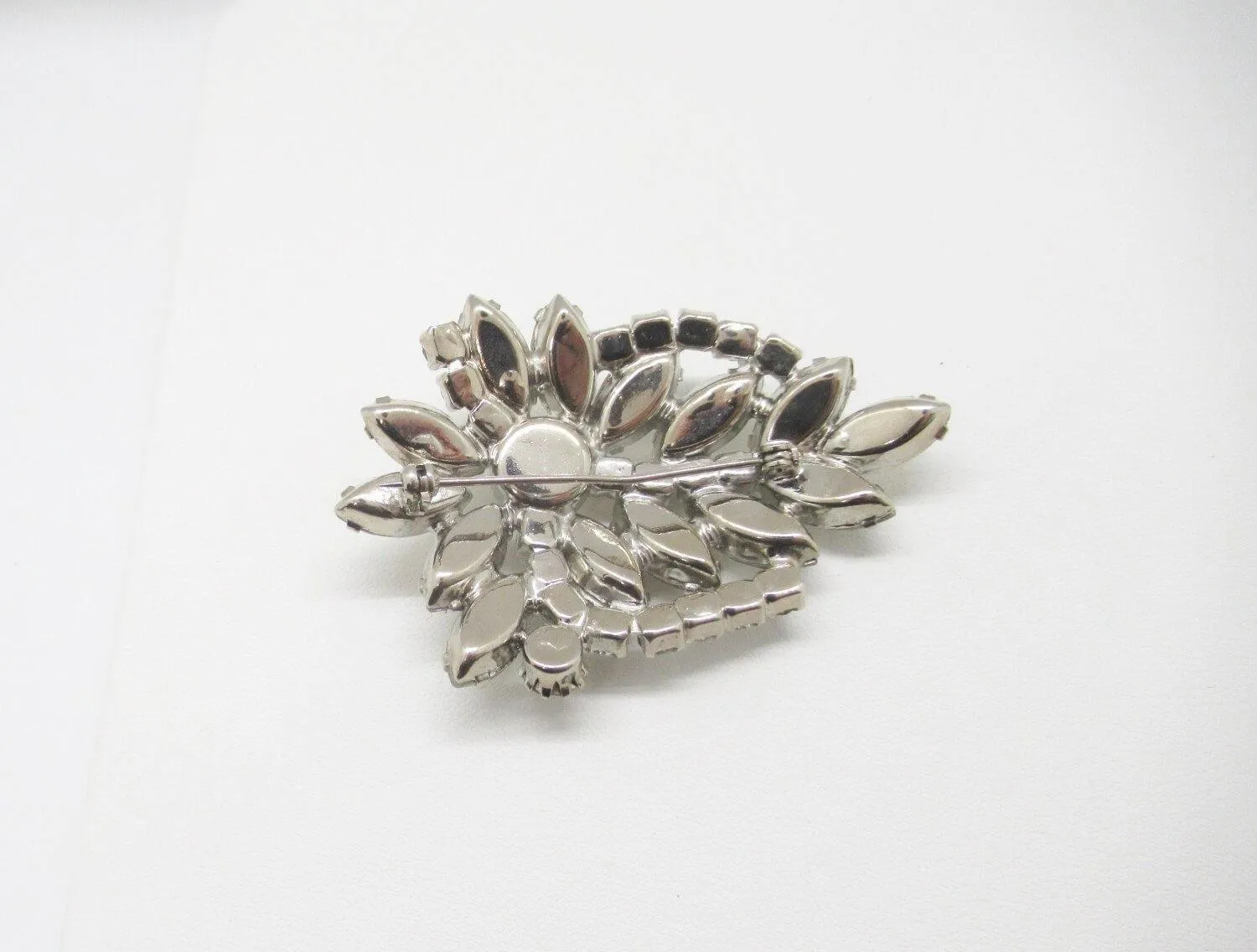 Vintage Large Rhinestone Shield Brooch