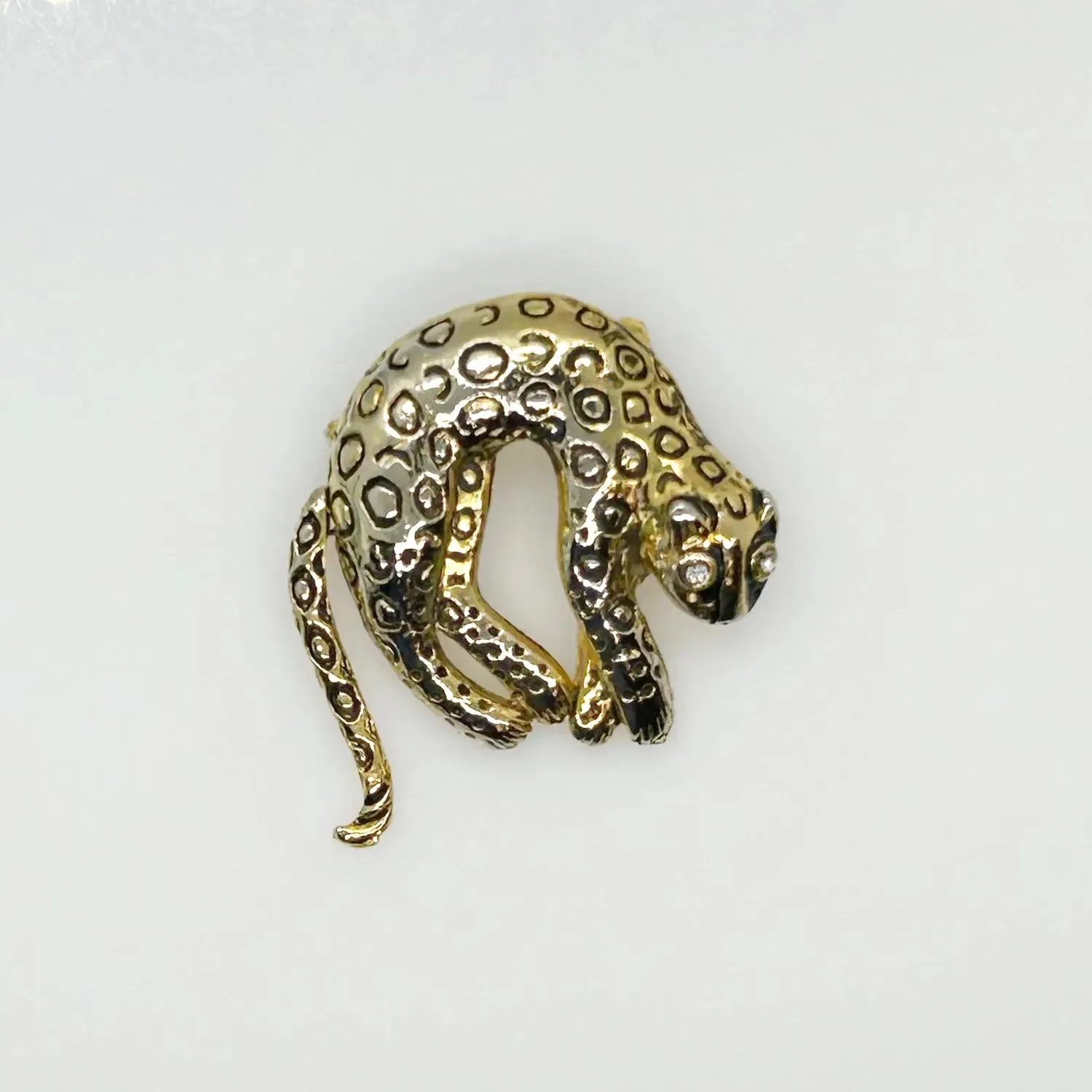 Vintage Panther Brooch with Articulated Tail