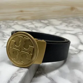 Vintage Round Buckle Belt With Leather Strap-JonasParamount