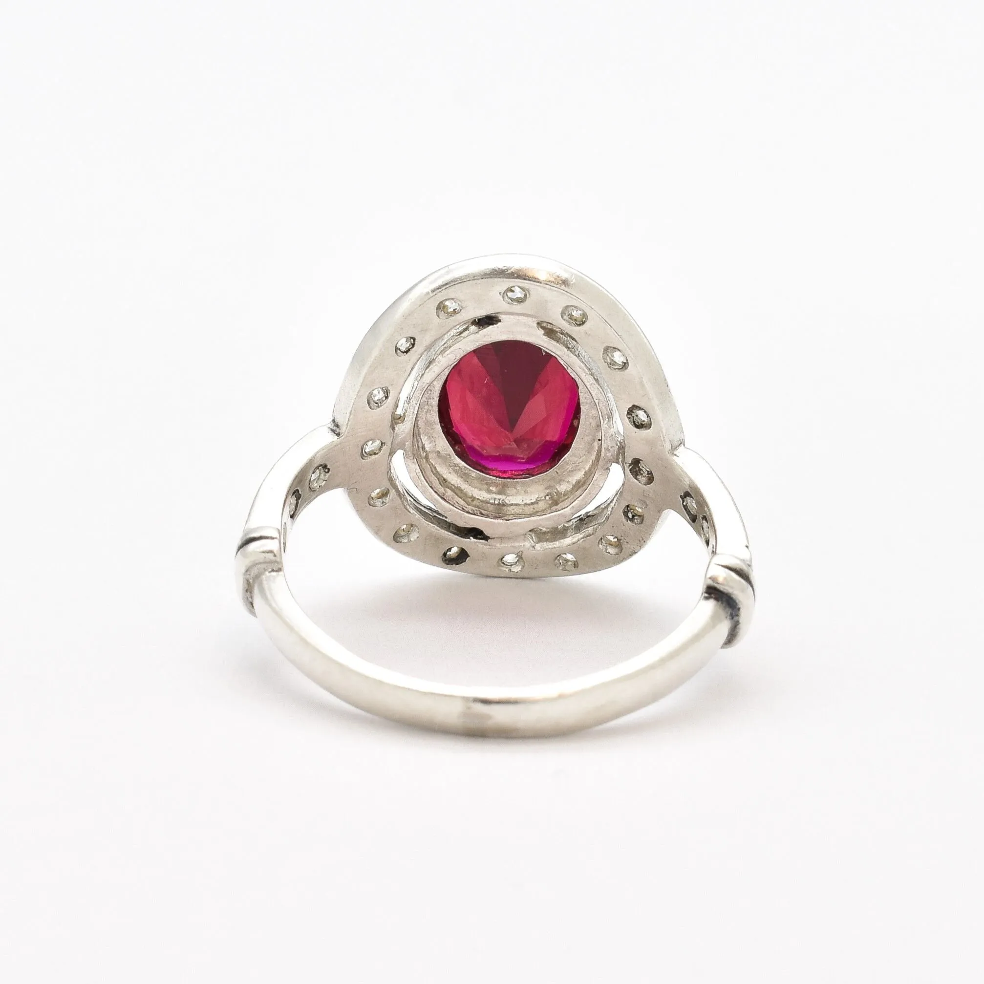 Vintage Ruby Ring - Red Ova Ring - Classic Ruby Ring