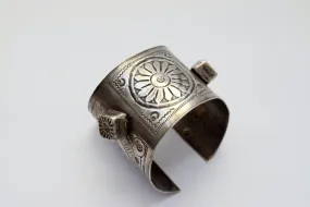 Vintage Silver Flared Berber Cuff Bracelet