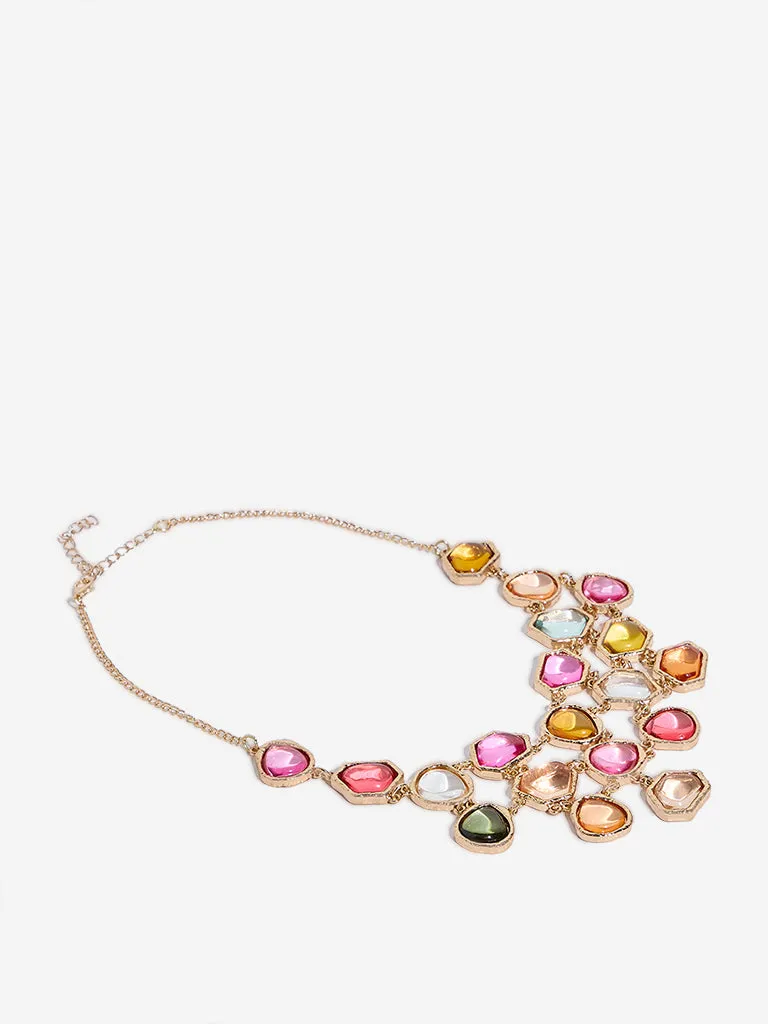 Westside Accessories Multicoloured Gemstone Embellished Necklace