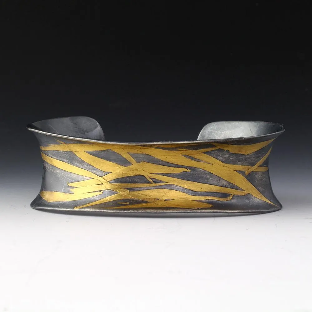 Wide Cuff Bracelet-Reeds