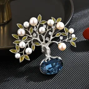 Women's Elegant Retro Flower The Tree of Life Brooch