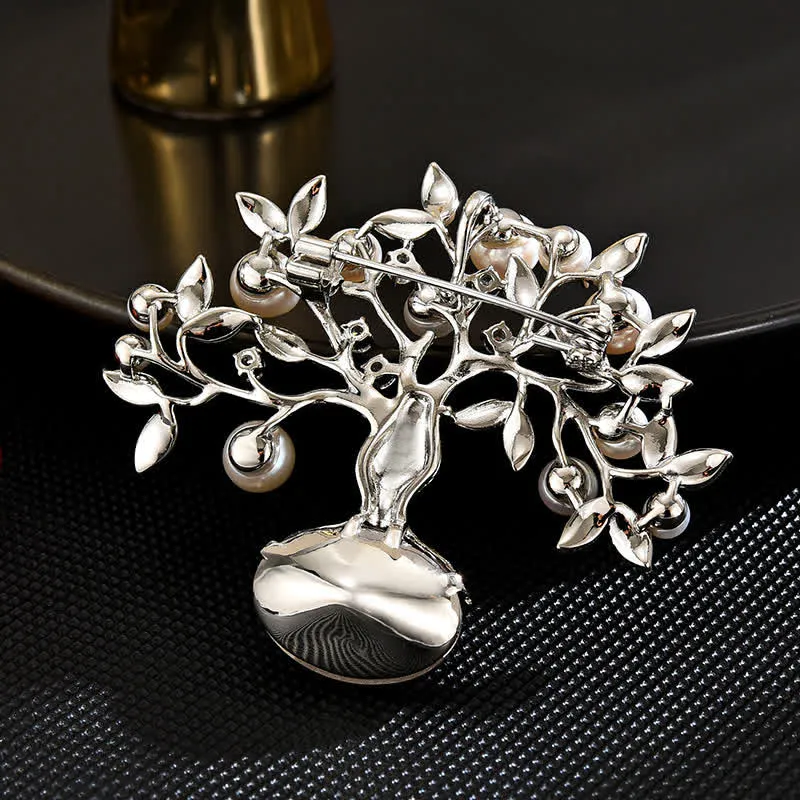 Women's Elegant Retro Flower The Tree of Life Brooch