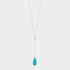 Y Shape Necklace: Bright Blue